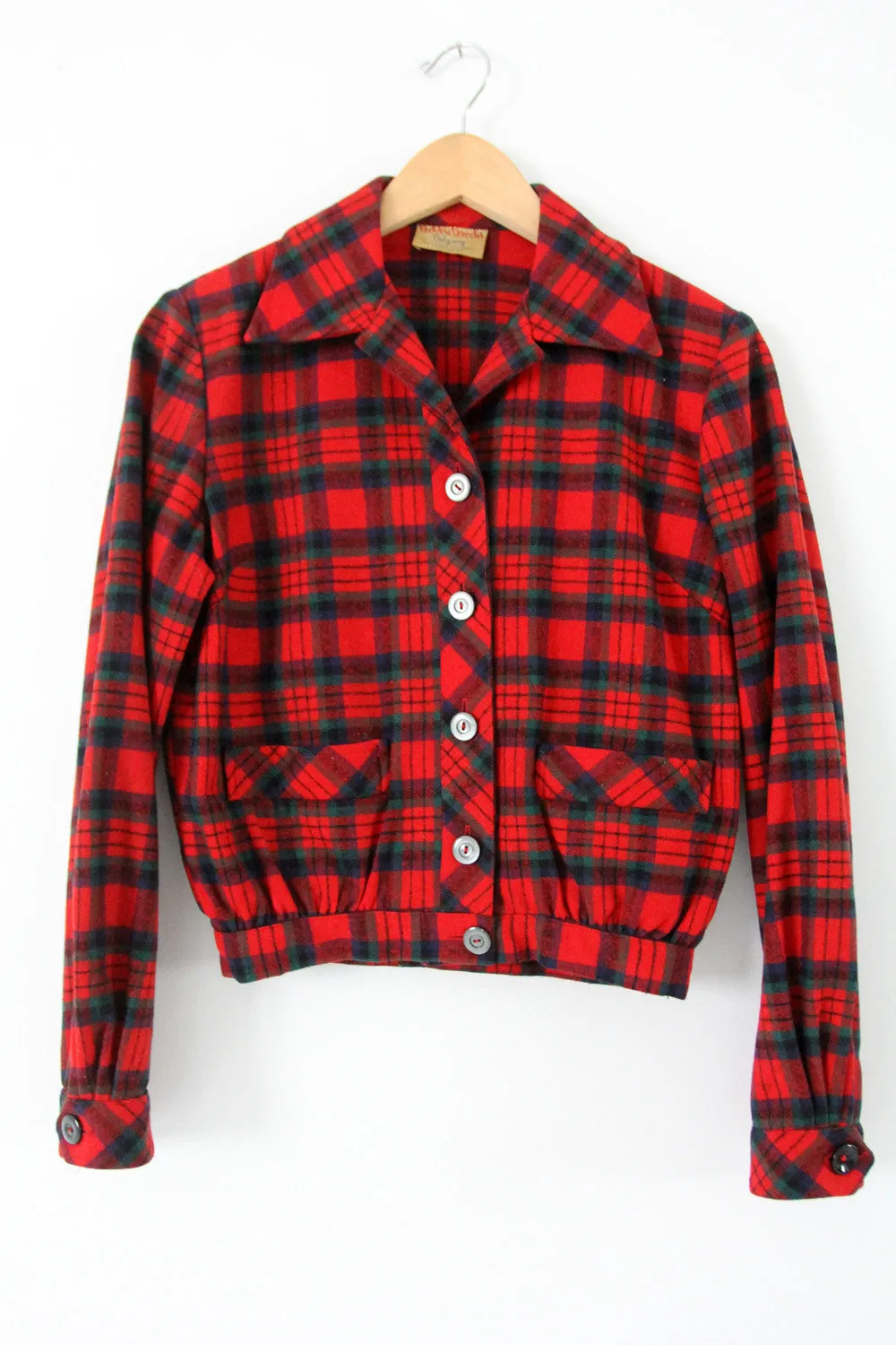 vintage 50s Bobbie Brooks plaid jacket