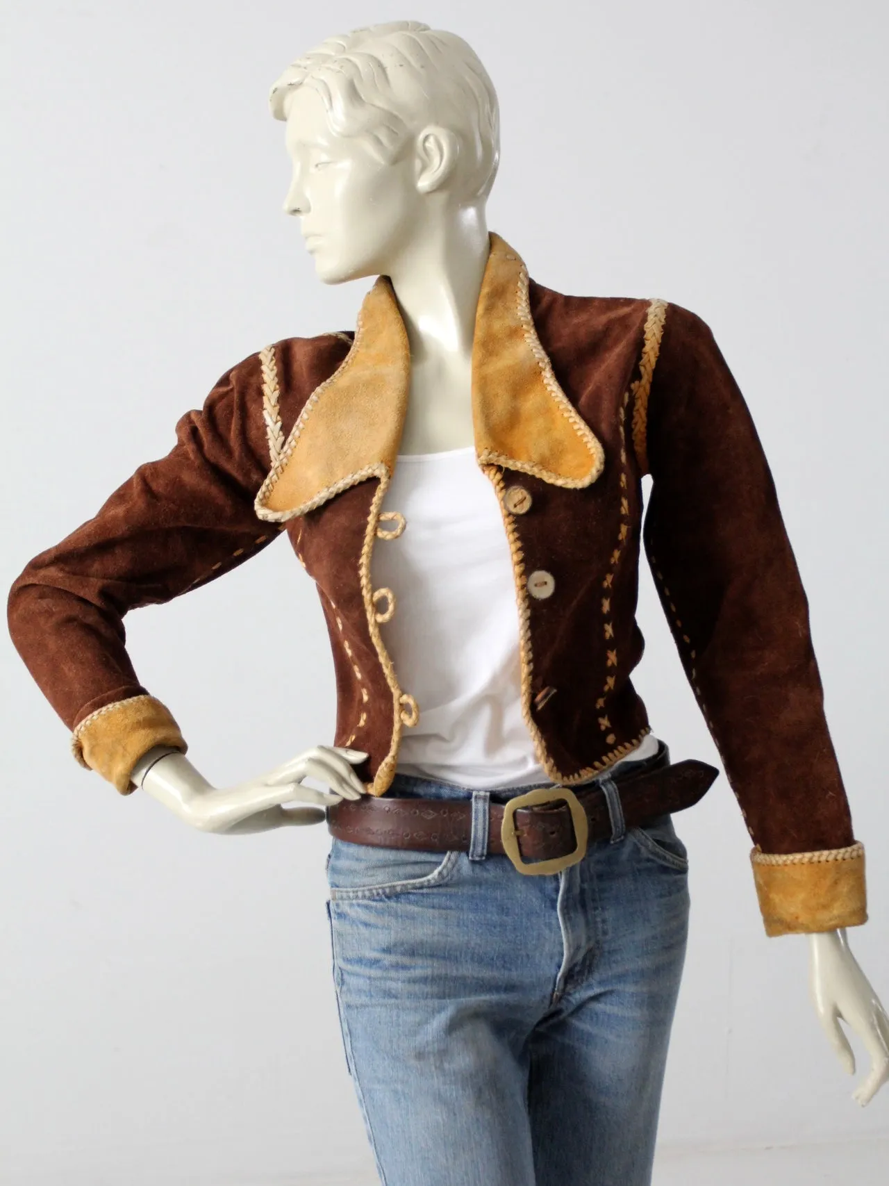 vintage 70s NBL style leather jacket