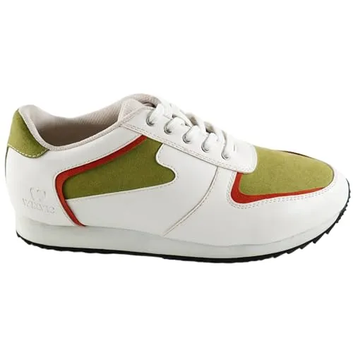 WELVIC Ketty White and Green Sport Shoes for Women (UK Size - 6)