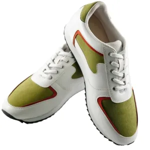 WELVIC Ketty White and Green Sport Shoes for Women (UK Size - 6)