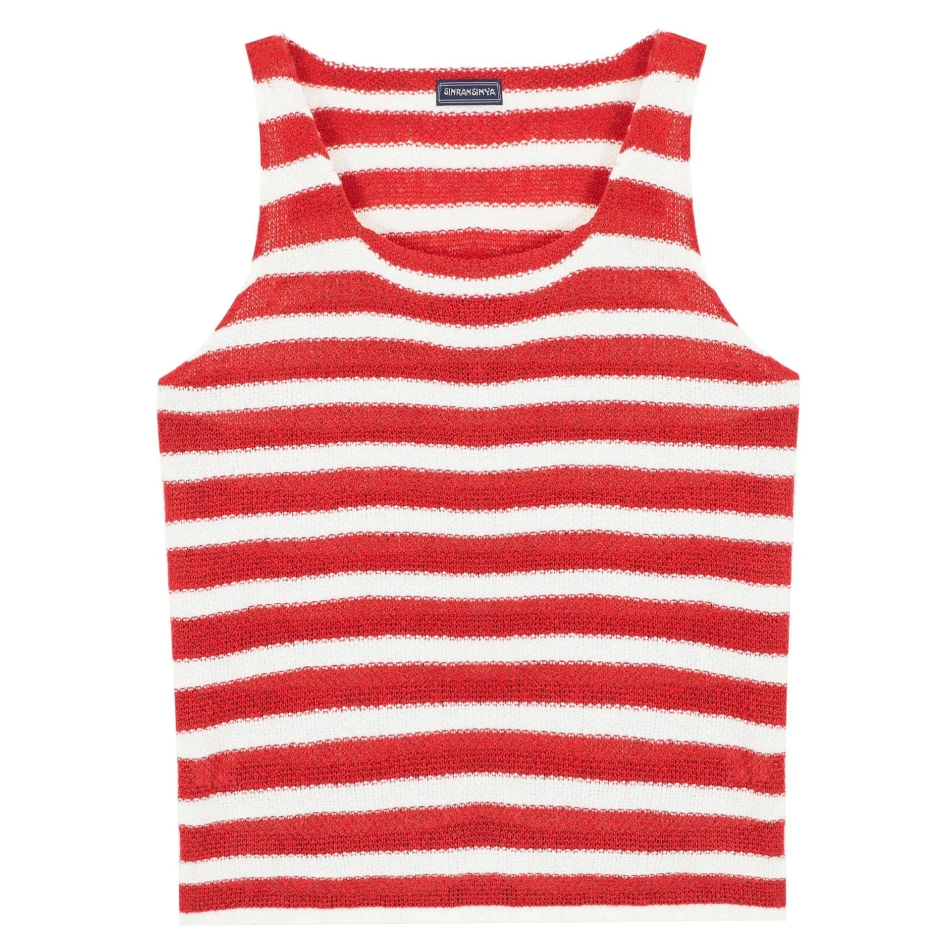 Wiaofellas  -  guys clothing style Summer Men's Striped Knitted Mesh Tank Tops Casual  Sleeveless Home Wear Sexy T-shirt for Men Breathable Quick Dry Knitwear