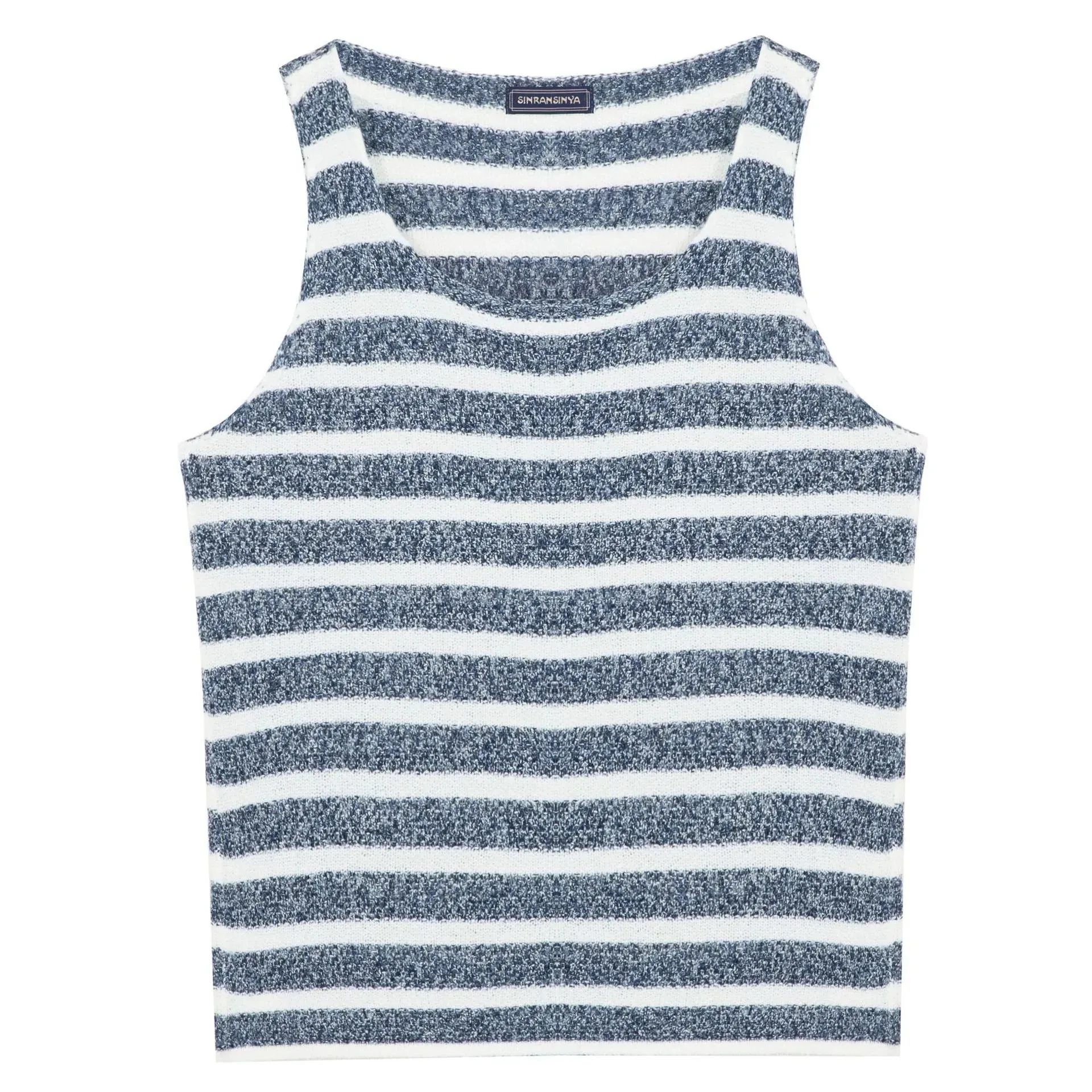 Wiaofellas  -  guys clothing style Summer Men's Striped Knitted Mesh Tank Tops Casual  Sleeveless Home Wear Sexy T-shirt for Men Breathable Quick Dry Knitwear