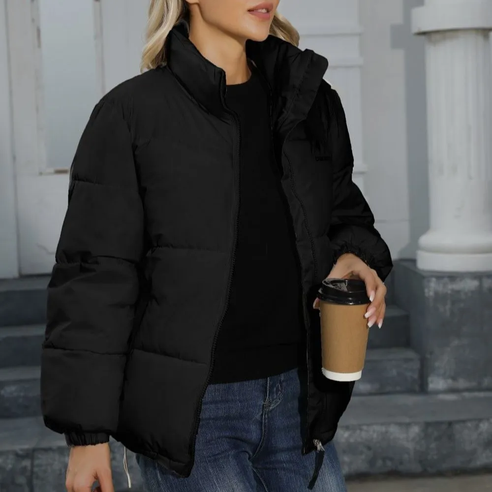 Winter Coat Women Casual Windproof Down Cotton Coat Warm Thickened Jacket Solid Outwear All-match Loose Tops Clothing